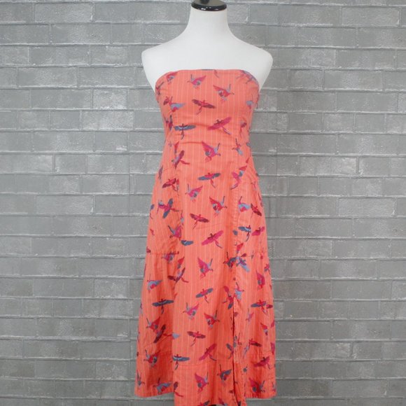 Free People Sunshine of Your Love Strapless Parrot Print Dress 6 - Picture 4 of 15